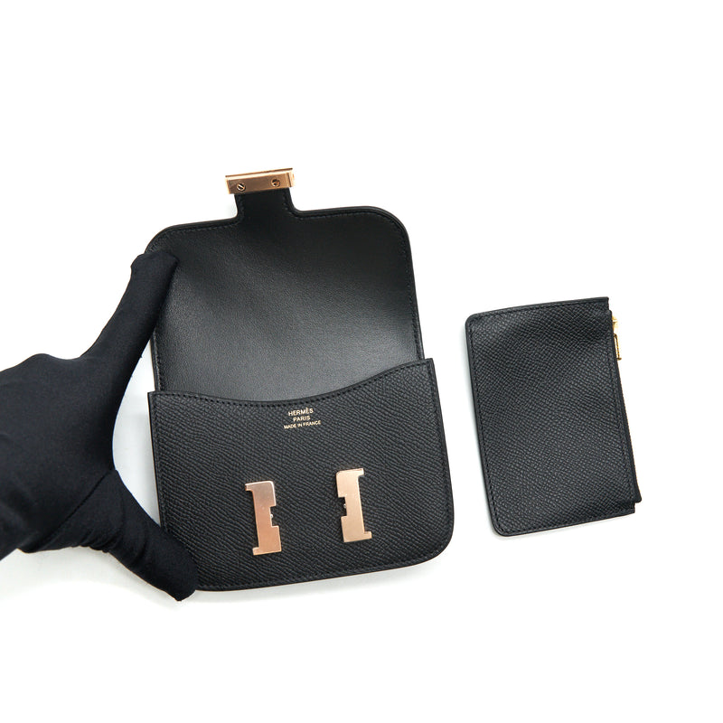 Hermes Constance Slim Epsom Black RGHW