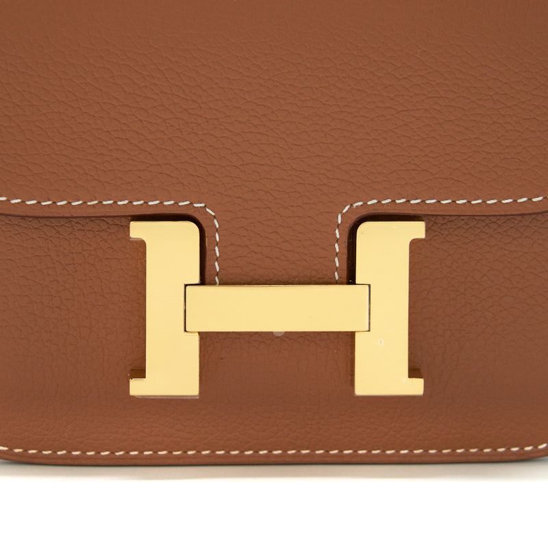 Hermes Constance Slim Evercolour Gold GHW Stamp Z