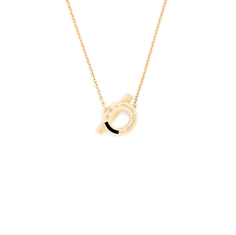 Hermes Finesse Necklace Rose Gold With Diamonds