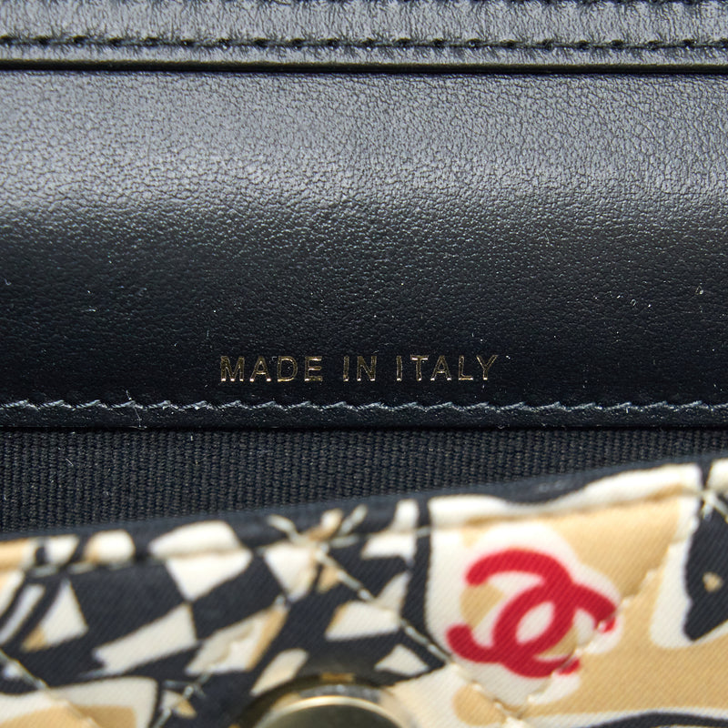 Chanel Mini Clutch With Chains Fabric Multicolour LGHW (Microchip)