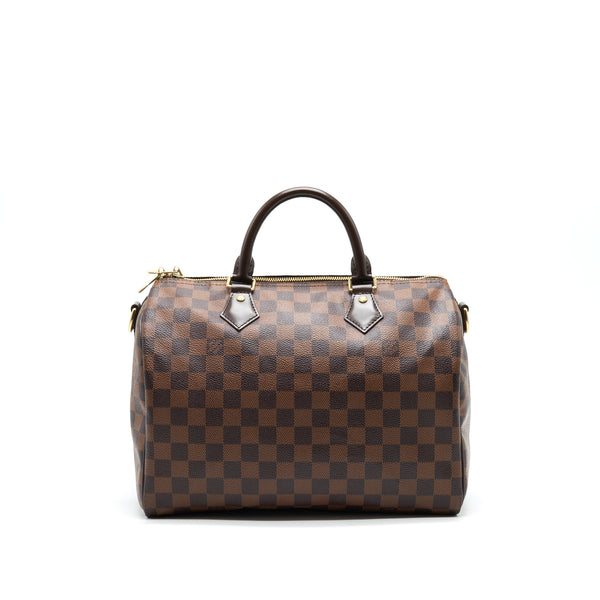 LOUIS VUITTON SPEEDY 30 Damier Ebene Canvas Handbag Brown