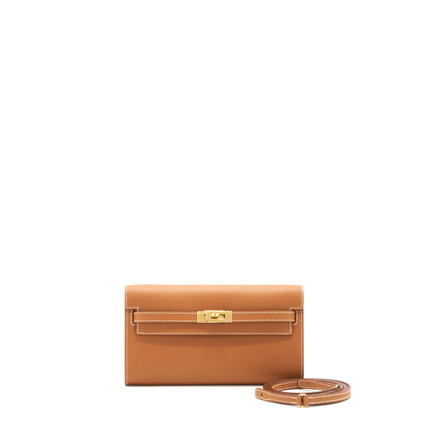Hermes Kelly To Go Epsom Gold GHW Stamp Z