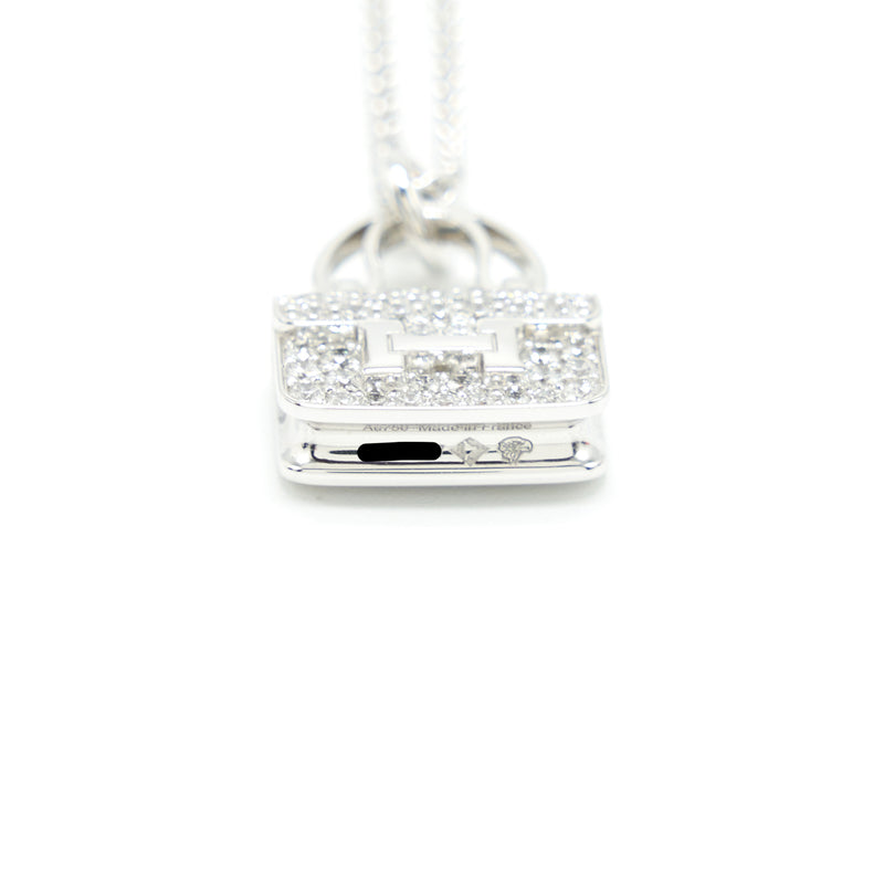 Hermes Amulette Constance Pendant White Gold With Diamonds (New Version)