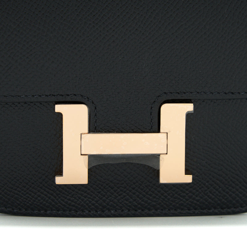 Hermes Constance Slim Epsom Black RGHW