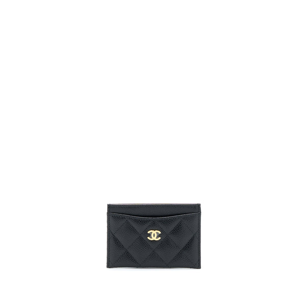 Chanel Class Quilted Card Holder Caviar Black GHW