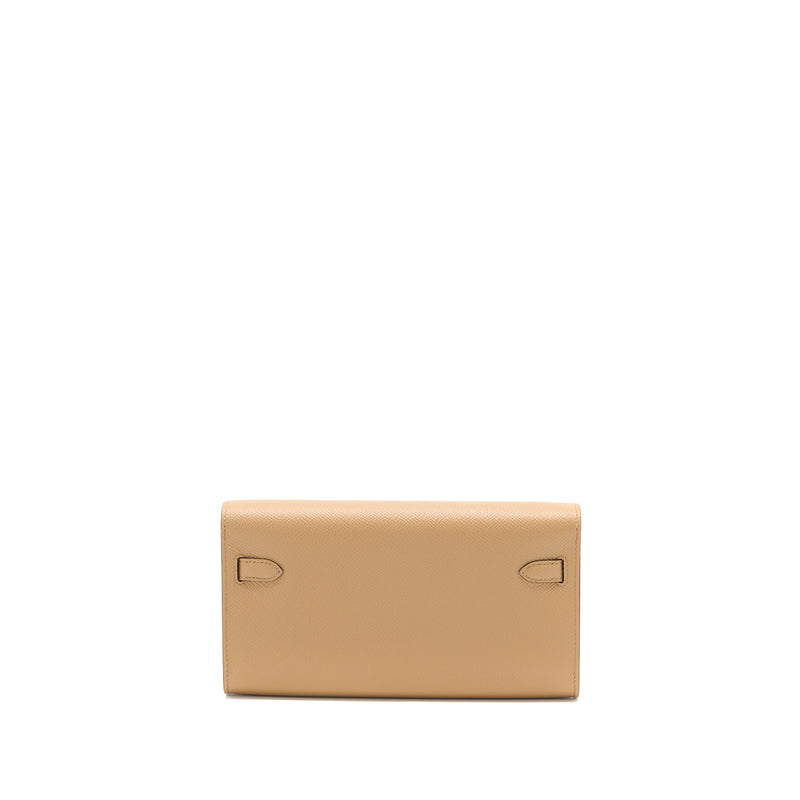 Hermes Classic Kelly To Go Epsom Chai / Mauve Sylvestre SHW Stamp U