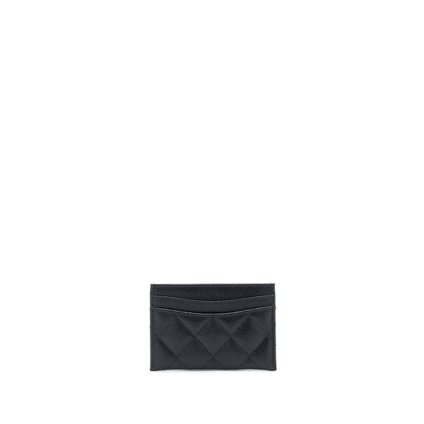 Chanel Class Quilted Card Holder Caviar Black GHW