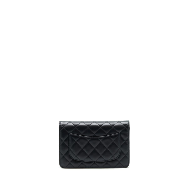 Chanel Classic Wallet On Chain Lambskin Black SHW