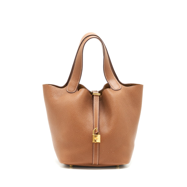 Hermes picotin 22 lock bag gold GHW stamp C
