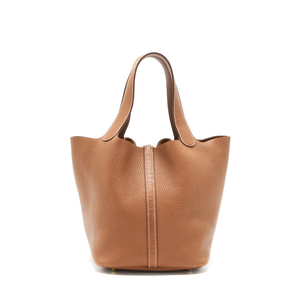 Hermes picotin 22 lock bag gold GHW stamp C