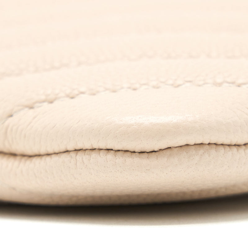 Chanel Clutch Chevron Caviar Beige GHW