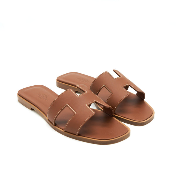 Hermes size 38 oran sandal Gold new version