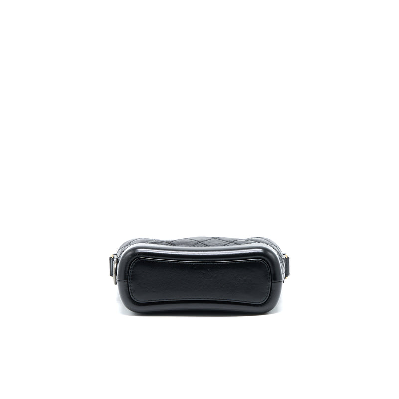 Chanel Small Gabrielle Hobo Bag Calfskin Black Multicolour Hardware