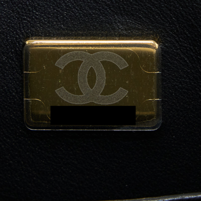 Chanel 22K Retro Classic New Square Mini Flap Bag Goatskin Black GHW (Microchip)