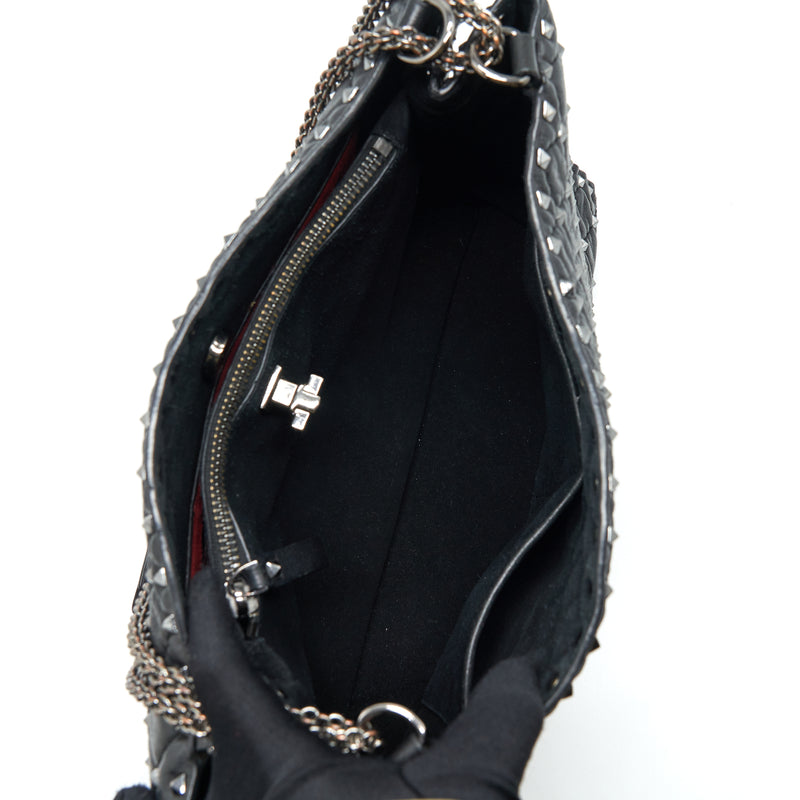 Valentino Garavani Rockstud Tote/Shoulder Bag Black SHW