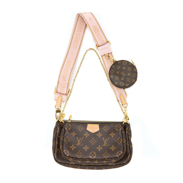 Louis Vuitton Multi Pochette Accessories Monogram Canvas Rose Clair GHW