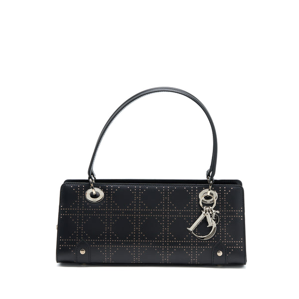 Dior Vintage Lady Dior Long Cuir Bag Calfskin Black SHW