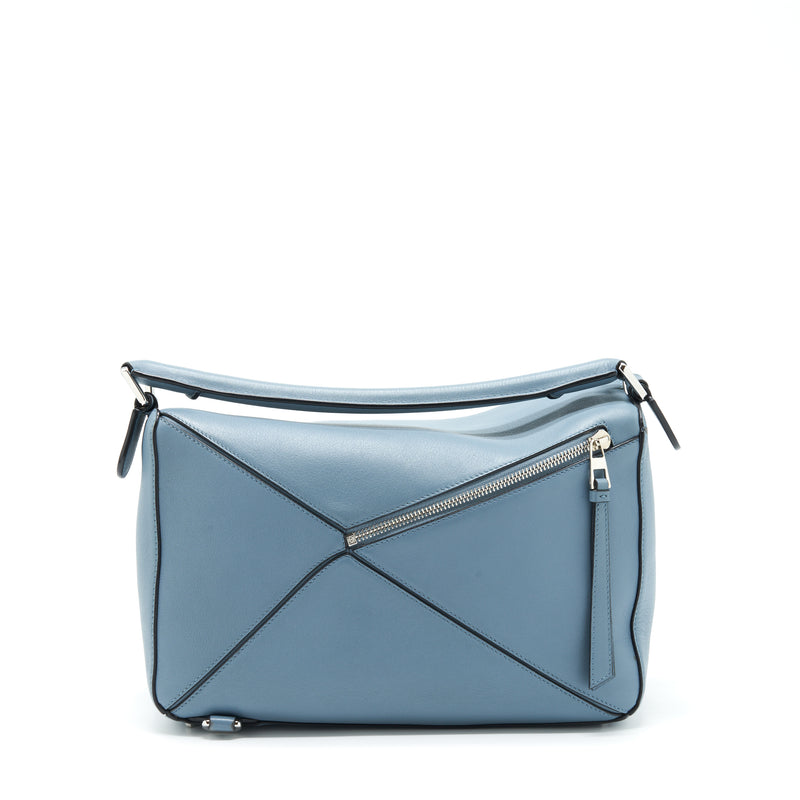 Loewe Puzzle Bag Classic Calfskin Atlantic Blue SHW