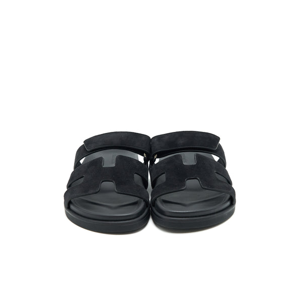 Hermes size37.5 Chypre Sandal black - ( Size runs small )