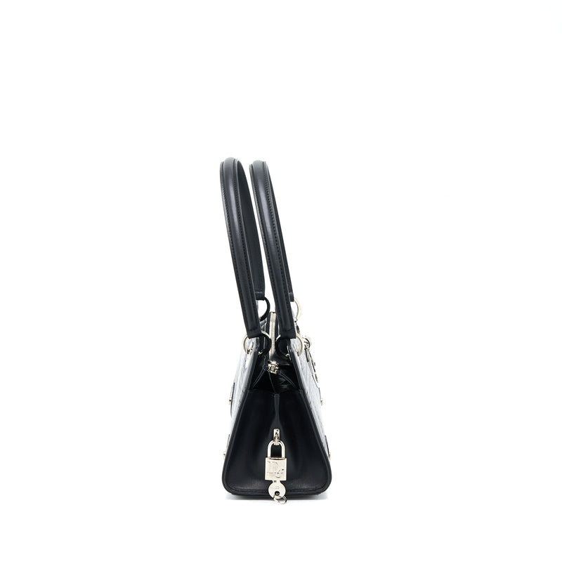Dior Vintage Lady Dior Long Cuir Bag Calfskin Black SHW