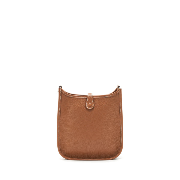 Hermes Mini Evelyne Clemence Gold/ Amore-Brique SHW Stamp C
