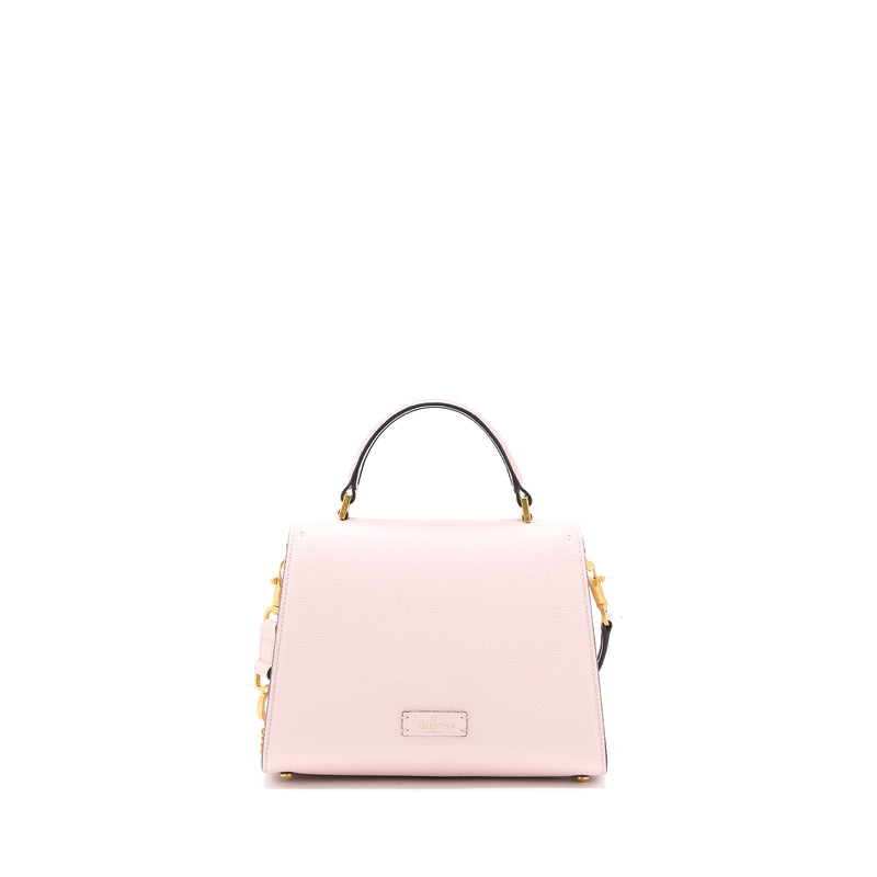 Valentino Small Vsling Top Handle Bag Grainy Calfskin Pink Brushed GHW