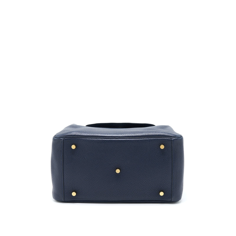 Hermes Lindy 30 Clemence Blue Unit GHW Stamp A