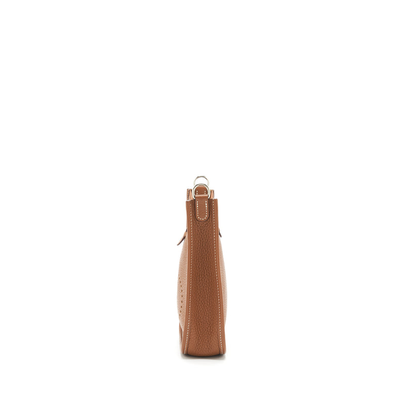 Hermes Mini Evelyne Clemence Gold/ Amore-Brique SHW Stamp C