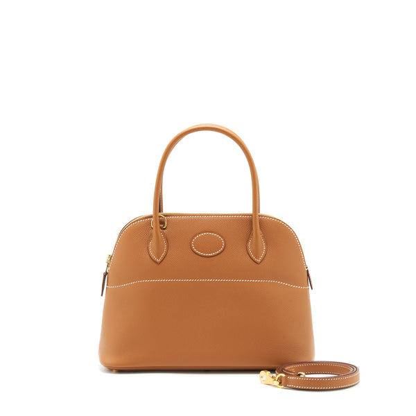Hermes Bolide 27 Epsom Gold GHW Stamp Z