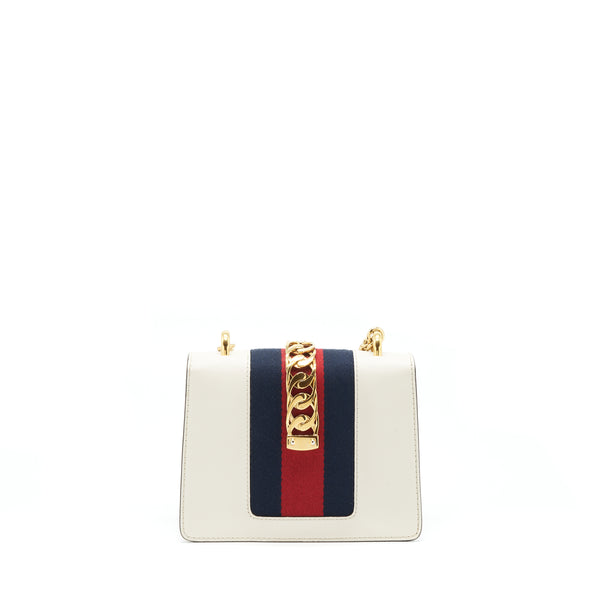 Gucci Mini Sylvie Chain Bag White GHW