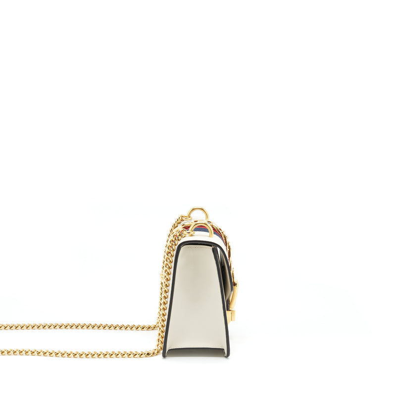 Gucci Mini Sylvie Chain Bag White GHW