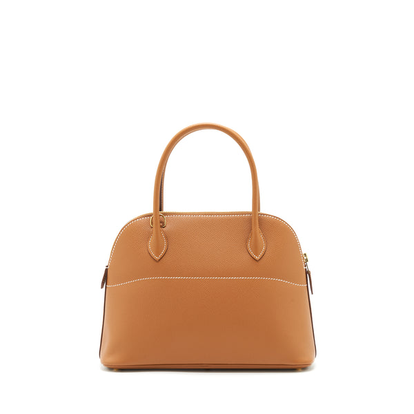 Hermes Bolide 27 Epsom Gold GHW Stamp Z