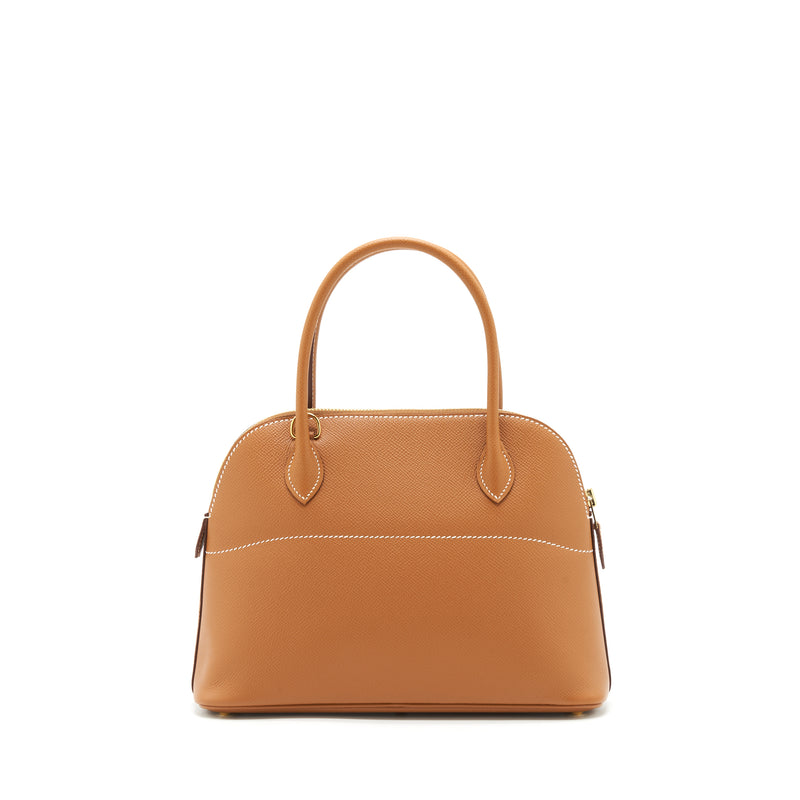 Hermes Bolide 27 Epsom Gold GHW Stamp Z