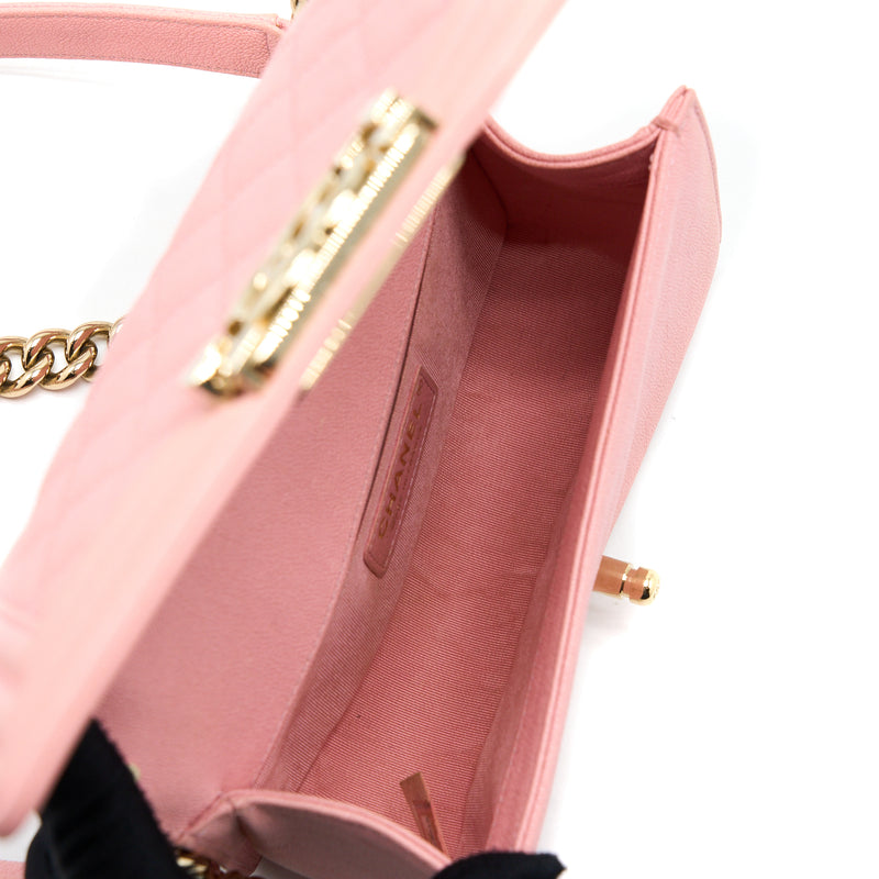 Chanel Small Boy Bag Caviar Pink LGHW