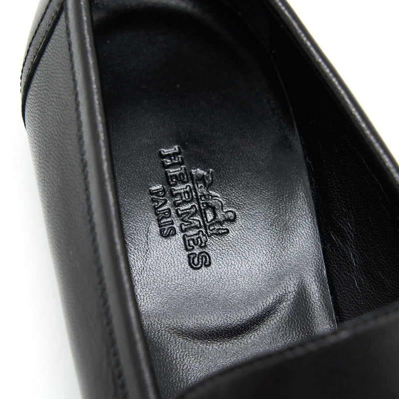 Hermes size37 royal Loafer Black GHW