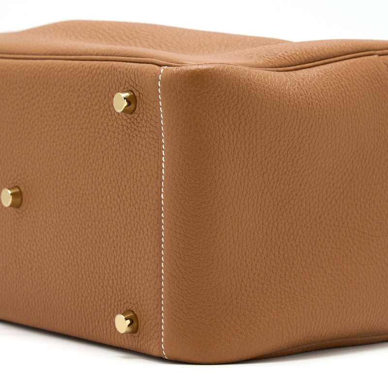 Hermes Lindy 30 Clemence Gold GHW Stamp U
