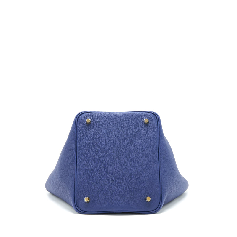 Hermes picotin 22 Lock bag Taurillon Maurice blue Saphir GHW Stamp Y