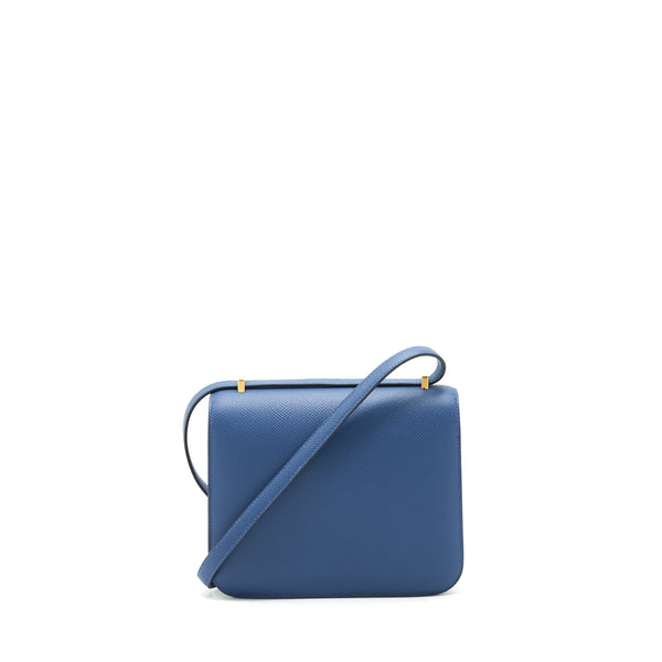 Hermes Mini Constance Epsom S4 Deep Blue GHW Stamp Y