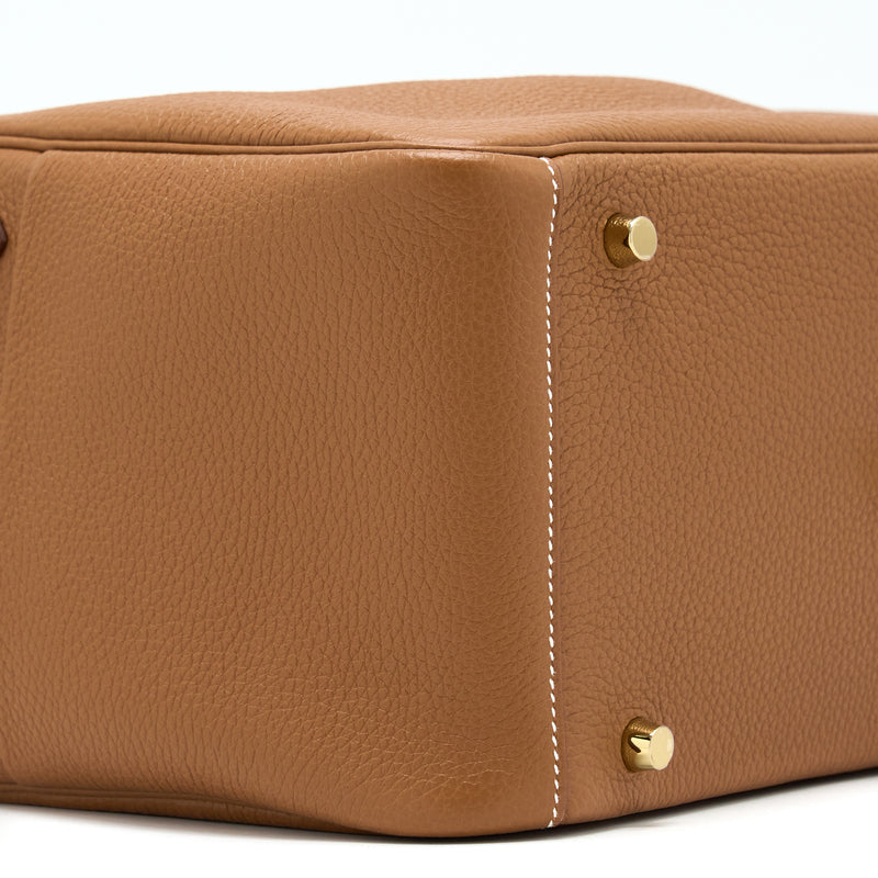 Hermes Lindy 30 Clemence Gold GHW Stamp U