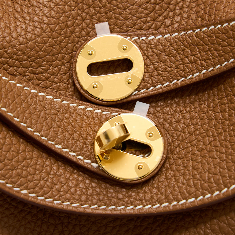Hermes Lindy 30 Clemence Gold GHW Stamp U