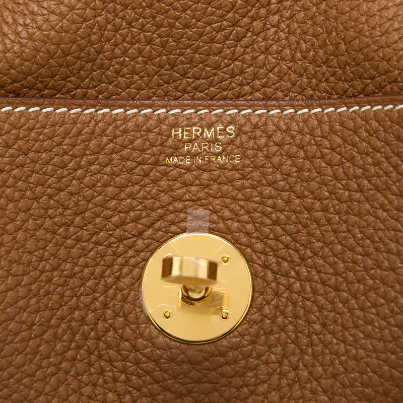 Hermes Lindy 30 Clemence Gold GHW Stamp U