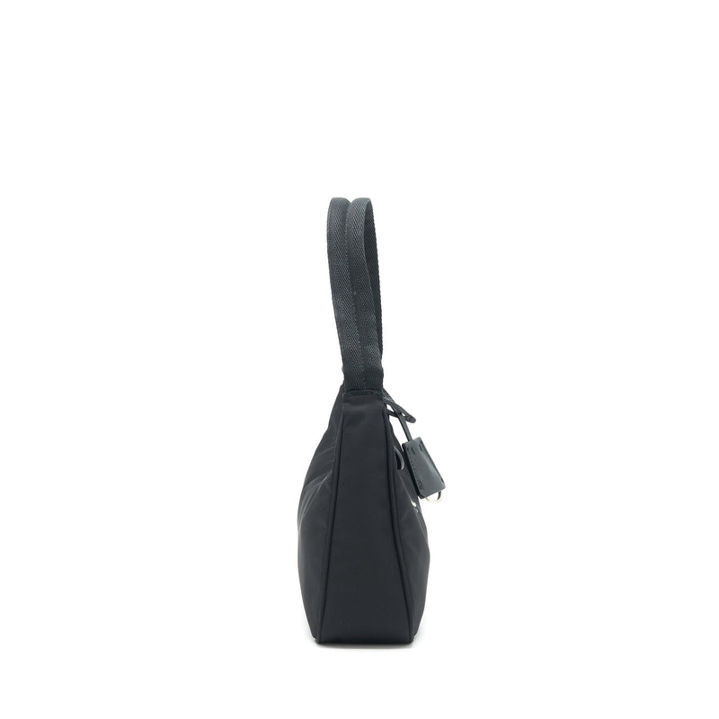 Prada Nylon Mini Tessuto Shoulder Bag Black SHW