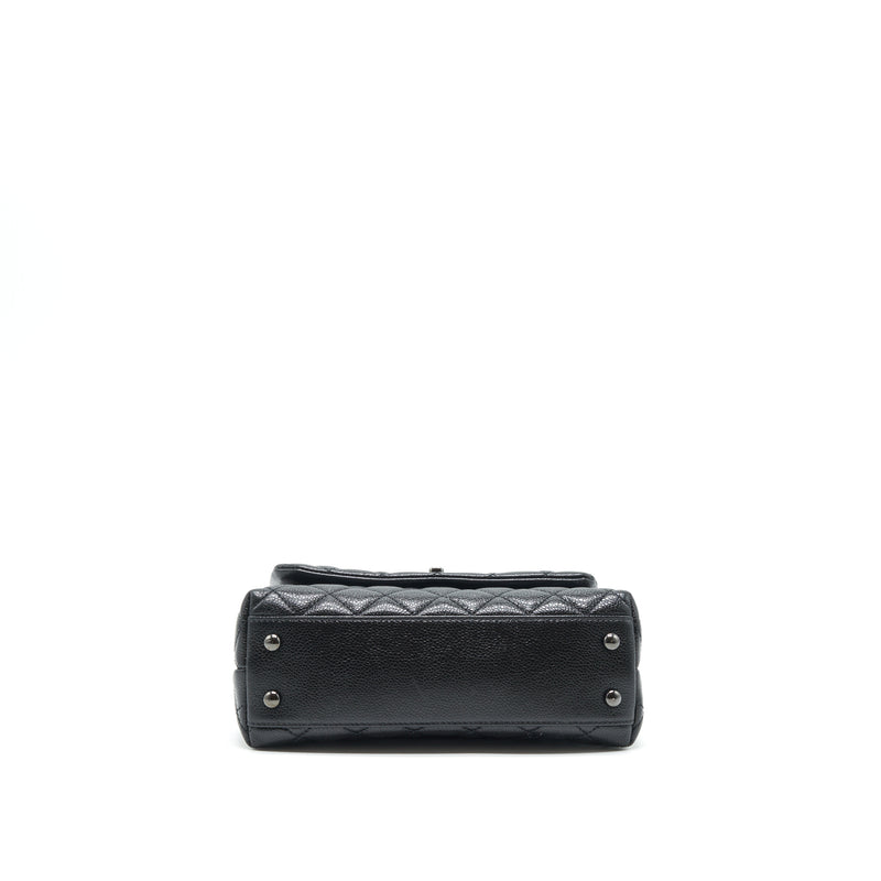 Chanel Small Coco Handle Caviar So Black With Black Hardware