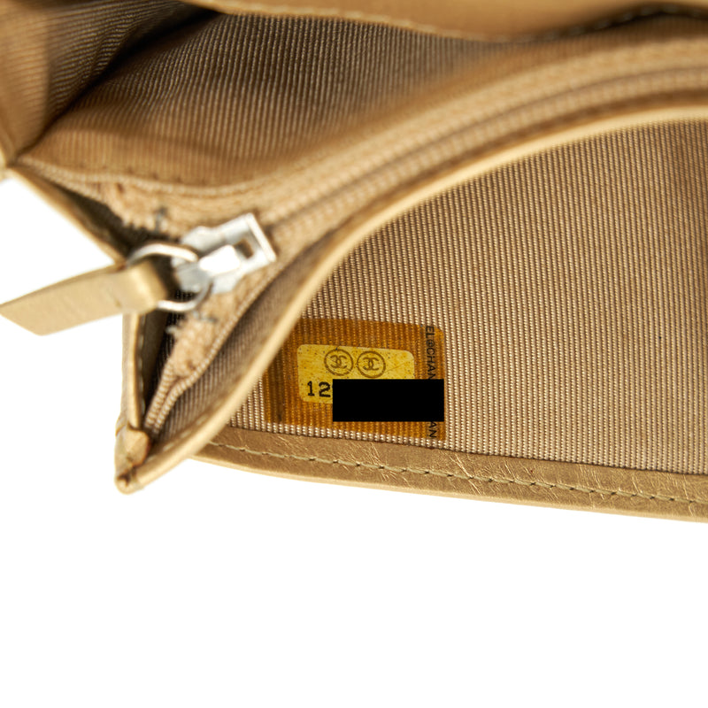 Chanel Quilted 2.55 Wallet Calfskin Gold Ruthenium Sliver Hardware