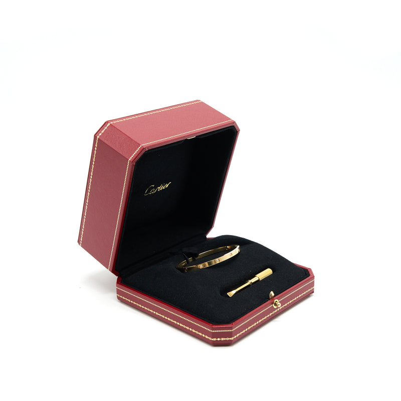 Cartier Love Bracelet size 16 Yellow Gold small Model, 10 diamonds