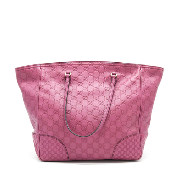 Gucci leather shopping Tote Bag raspberry Pink