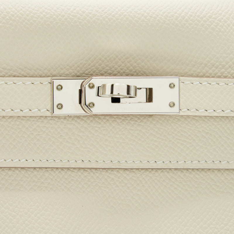 Hermes Kelly 25 Sellier Epsom Craie SHW Stamp Z