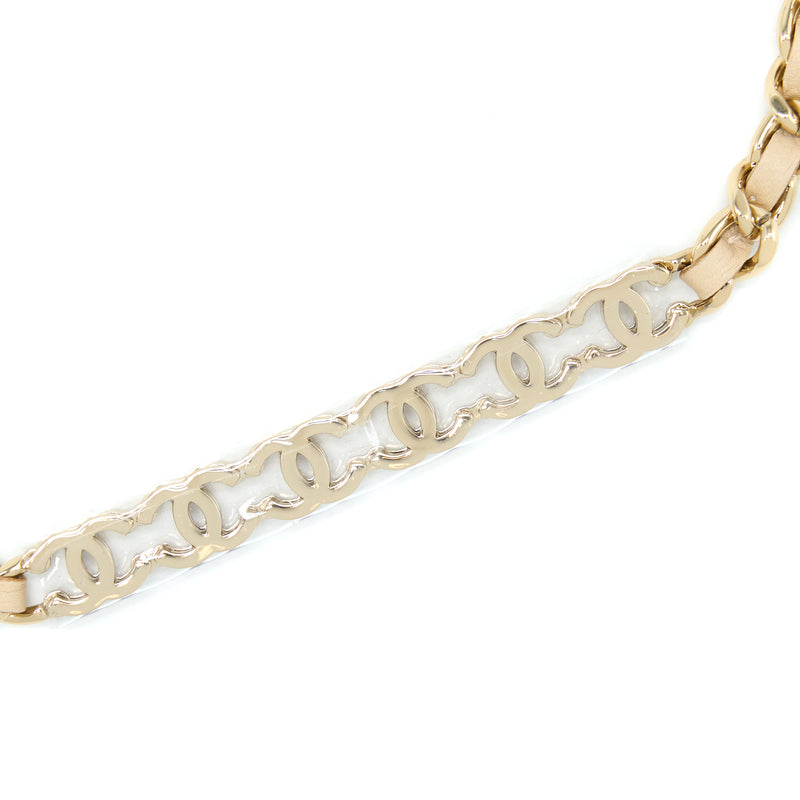 Chanel Wallet On Chain With Detailed Chain Caviar Beige LGHW (Microchip)