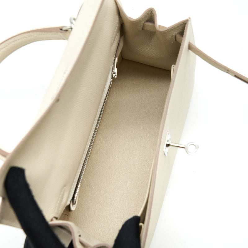 Hermes Kelly 25 Sellier Epsom Craie SHW Stamp Z