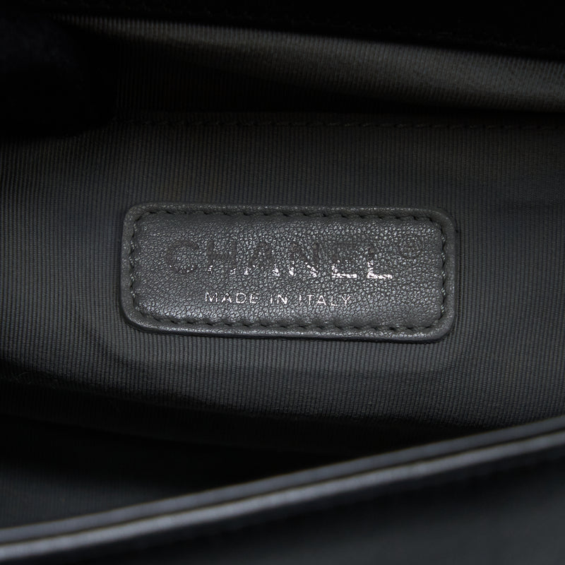 Chanel Medium Boy Bag Lambskin Black Ruthenium SHW